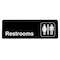 Alpine Industries Unisex Restrooms Sign, 3x9, PK15 ALPSGN-20-15pk - alternate 1